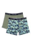 Calvin Klein Kids' Cotton 2 Pack Boxer Brief Green Camo/Olive