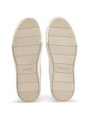 Calvin Klein Leather Cupsole Lace Up Trainers in Ecru 39