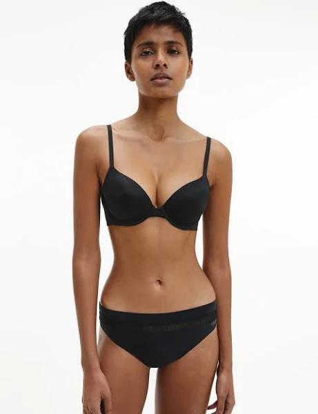Calvin Klein Logo Demi Bra - Black - 38C