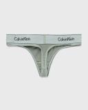Calvin Klein Logo Thong - Green - XS