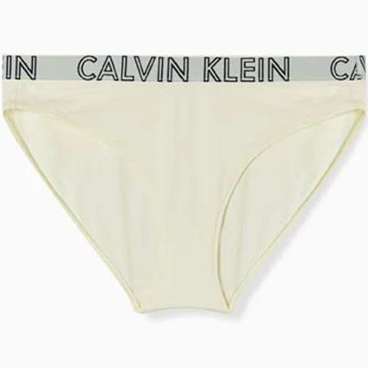 Calvin Klein Logo Thong - Green - XS