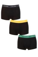 Calvin Klein Low Boxer Shorts Black Yellow Green (3 Units) - XS