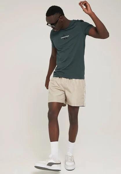 Calvin Klein Medium Tape Swim Shorts Mens, Size M, Beige