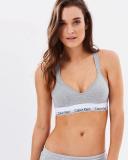 Calvin Klein Modern Cotton Lightly Lined Bralette, Grey Heather