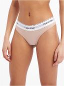 Calvin Klein Modern Cotton Naturals Thong Brief in Beige Natural XS
