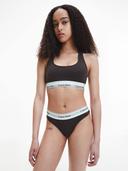 Calvin Klein Modern Cotton Naturals Thong Brief in Brown Dark Brown XS