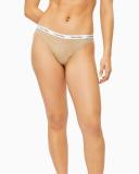 Calvin Klein Modern Cotton Naturals Thong Brief in Taupe M