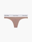 Calvin Klein Modern Cotton Naturals Thong Brief in Taupe M