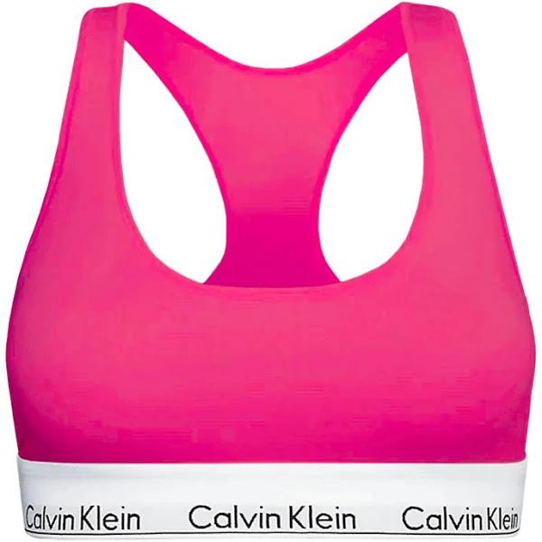 Calvin Klein Modern Cotton Unlined Bralette Bra - Very Berry
