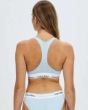 Calvin Klein Modern Cotton Unlined Bralette Rain Dance Blue LT Blue L
