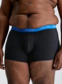 Calvin Klein Plus 3 Pack Cotton Stretch Low Rise Trunks in Black