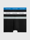 Calvin Klein Plus 3 Pack Cotton Stretch Low Rise Trunks in Black
