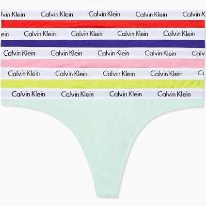 Calvin Klein - Pride Carousel 5-Pack Thongs in Violet / Rose / Tuscan / Cirtina / Cucumber