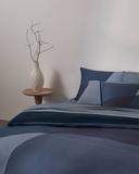 Calvin Klein Sculptural Block Quilt Cover in Dusk Navy Queen Size