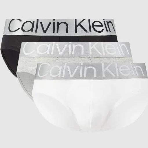 Calvin Klein Steel 3 Pack Cotton Briefs in Multi