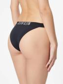 Calvin Klein Swim High Leg Tape Bikini Bottoms - Black - Womens