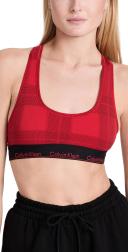 Calvin Klein Underwear Modern Cotton Unlined Bralette | Red/Plaid | Size M | Shopbop
