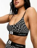 Calvin Klein Unlined Bralette Bra Black L Woman