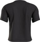 Calvin Klein Women's CK Address Logo Short Sleeve Baby T-Shirt Black, Size Large