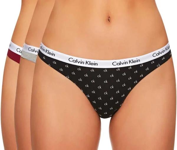 Calvin Klein - Women's Multi Thongs & G-strings - Carousel Thong 3-Pack - Size M at The Iconic
