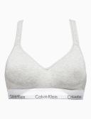 Calvin Klein Womens Grey Modern Cotton Lined Bralette, M / Grey