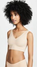 Calvin Klein Womens QF4708 Invisibles Lightly Lined V Neck Bralette Bra