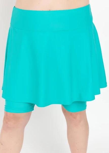 Calypsa Midi Swim Skort Calypsa Teal - 1x - AfterPay & zipPay Available