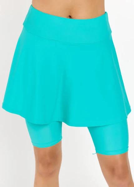 Calypsa Midi Swim Skort Calypsa Teal - XL - AfterPay & zipPay Available
