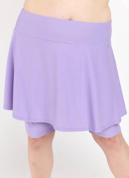 Calypsa Midi Swim Skort Lavender - 1x - AfterPay & zipPay Available