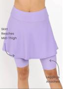 Calypsa Midi Swim Skort Lavender - 3x - AfterPay & zipPay Available
