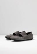 Camper Right Grey Leather Ballet Flats