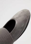 Camper Right Grey Leather Ballet Flats