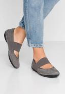 Camper Right Grey Leather Ballet Flats