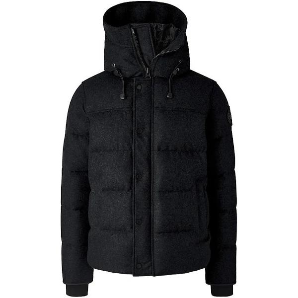 Canada Goose Men, MacMillan wool-blend parka, Black, XXL, Coats, Wool
