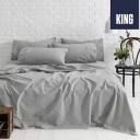 Canningvale Alessia Bamboo Cotton King Quilt Cover Set - Gelato Mint