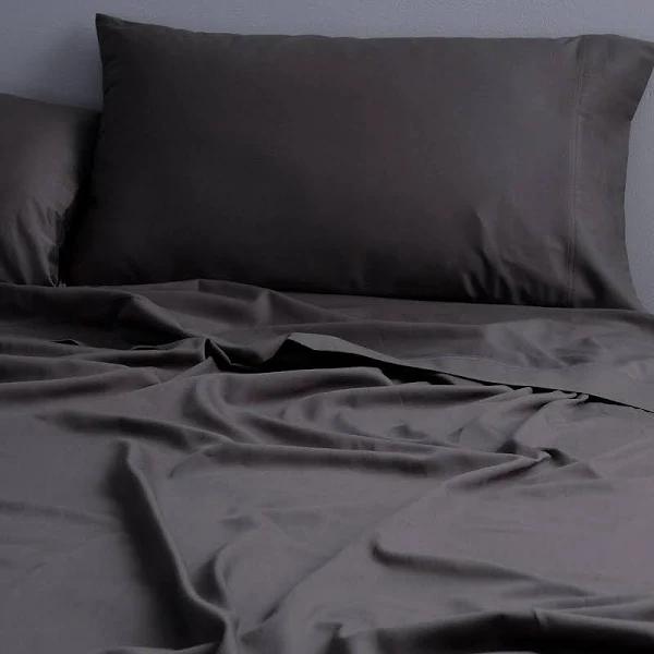 Canningvale Alessia Bamboo Cotton Queen Sheet Set - Porcini Grey