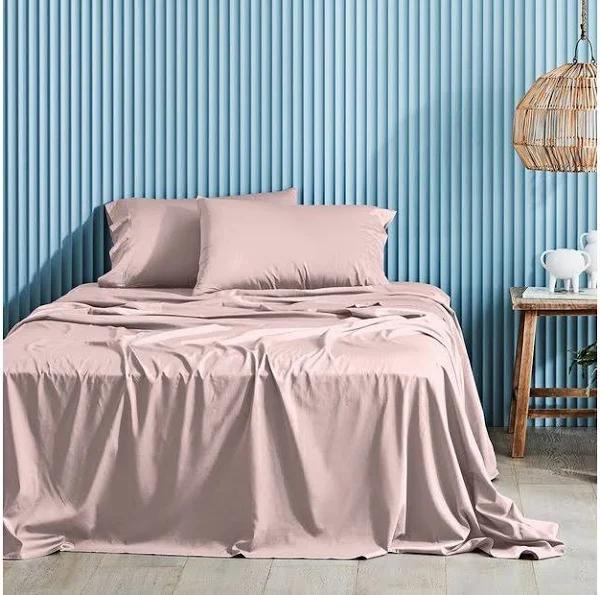 Canningvale Lustro Bamboo King Sheet Set - Valentina Pink