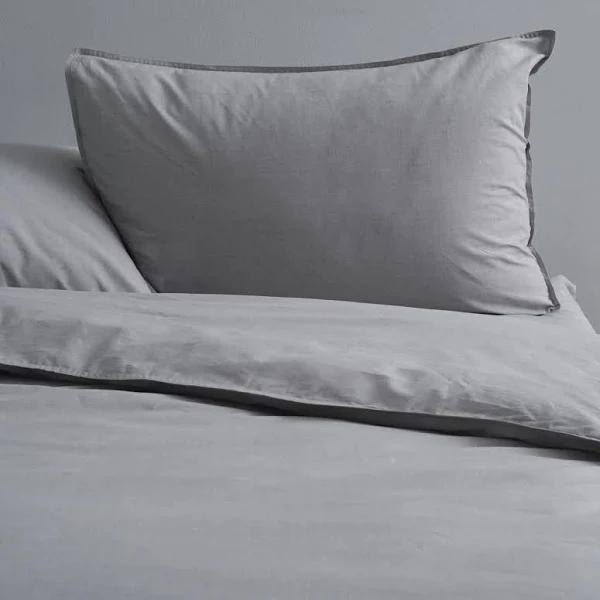 Canningvale Quilt Cover Sets - Grey, King, Softwash