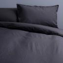 Canningvale Vintage Softwash Quilt Cover Sets - Charcoal, Double, Cotton