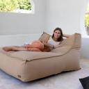 Canvas Double Bean Bag Sofa Canvas Tan