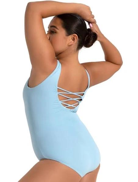 Capezio Studio Collection Lattice Back Tank Leotard Large Women Dancewear