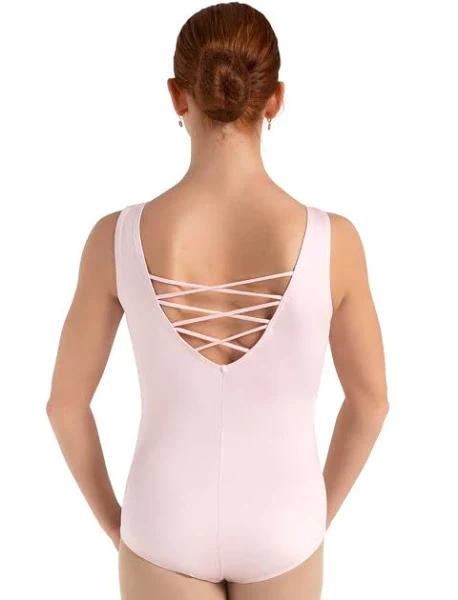 Capezio Studio Collection Lattice Back Tank Leotard Large Women Dancewear