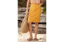 Capture Button Pencil Skirt - Toffee - Womens - Size 20 - Cotton - Ezibuy
