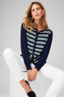 Capture Classic Striped Cardigan Navy Stripe - XXL
