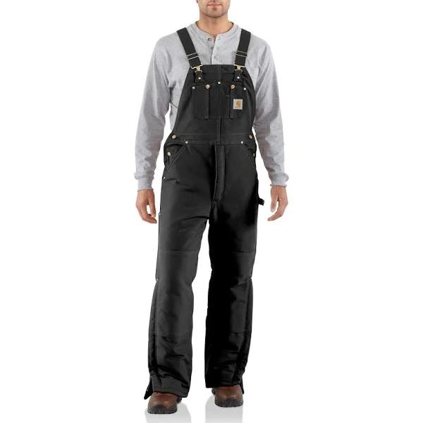 Carhartt Arctic Quilt Lined Duck Bib Overall For Mens Black 40/34 R03-BLK-34-40