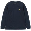 Carhartt Chase Long Sleeve T-Shirt - Dark Navy Gold