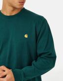 Carhartt Chase Mens Long Sleeve T-Shirt - Botanic / Gold