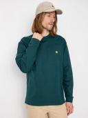 Carhartt Chase Mens Long Sleeve T-Shirt - Botanic / Gold