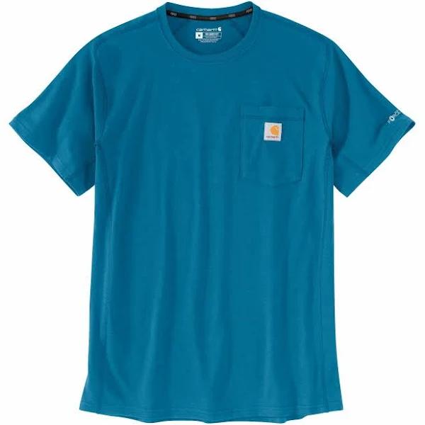 Carhartt Force Flex Pocket Relaxed Fit Short Sleeve T-Shirt Blue M 104616-H71-M