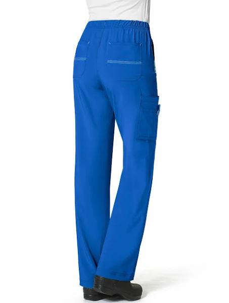 Carhartt Force Women's Petite Cross-Flex Cargo Scrub Pants - M - Royal